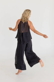 EADIE Arana Linen Pants Midnight