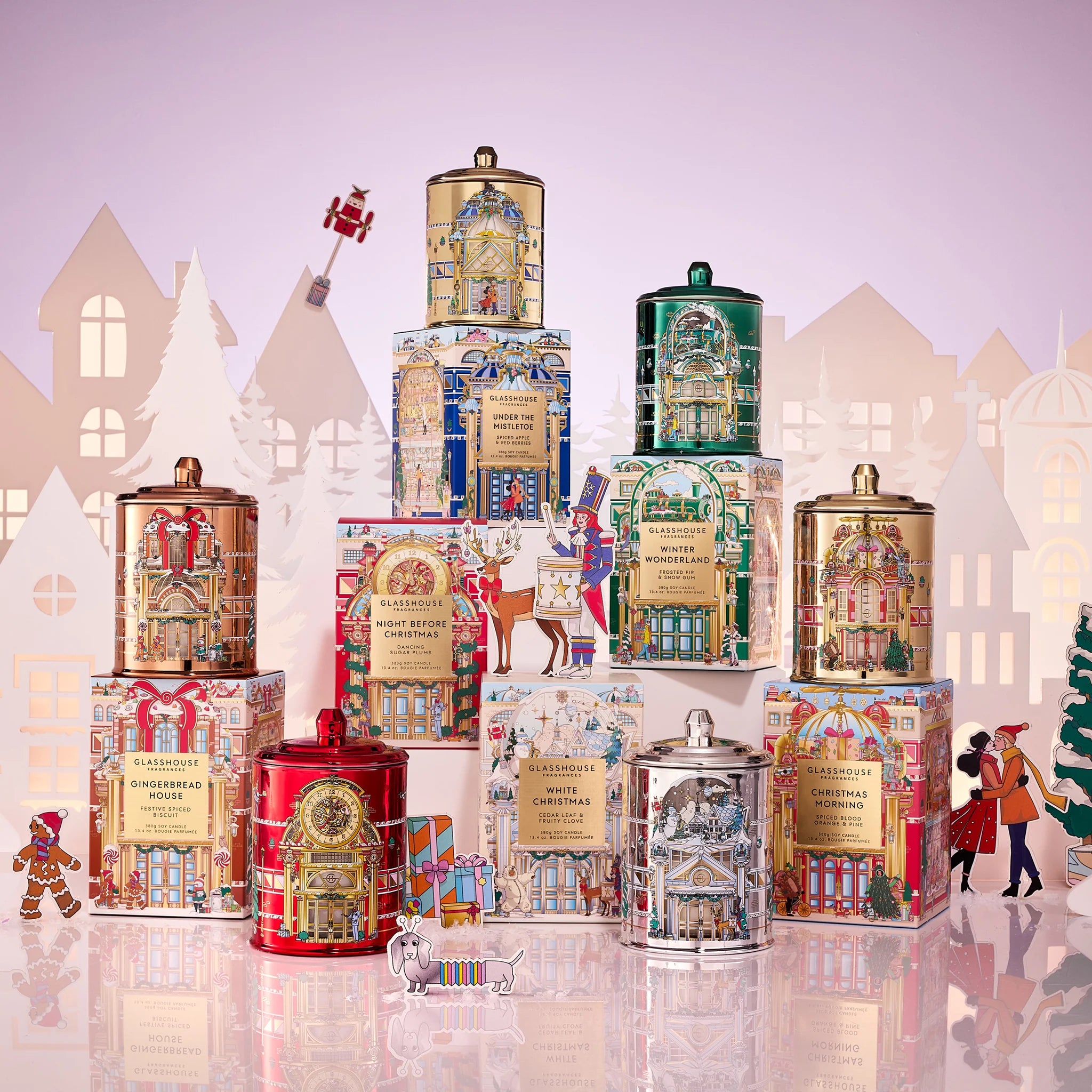 GLASSHOUSE FRAGRANCES Winter Wonderland Candle Limited Edition 380gm