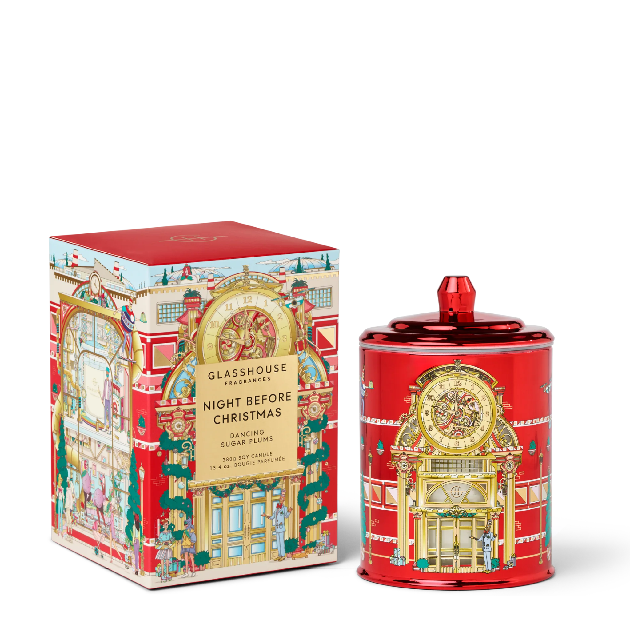 GLASSHOUSE FRAGRANCES Night Before Christmas Candle Limited Edition 380g