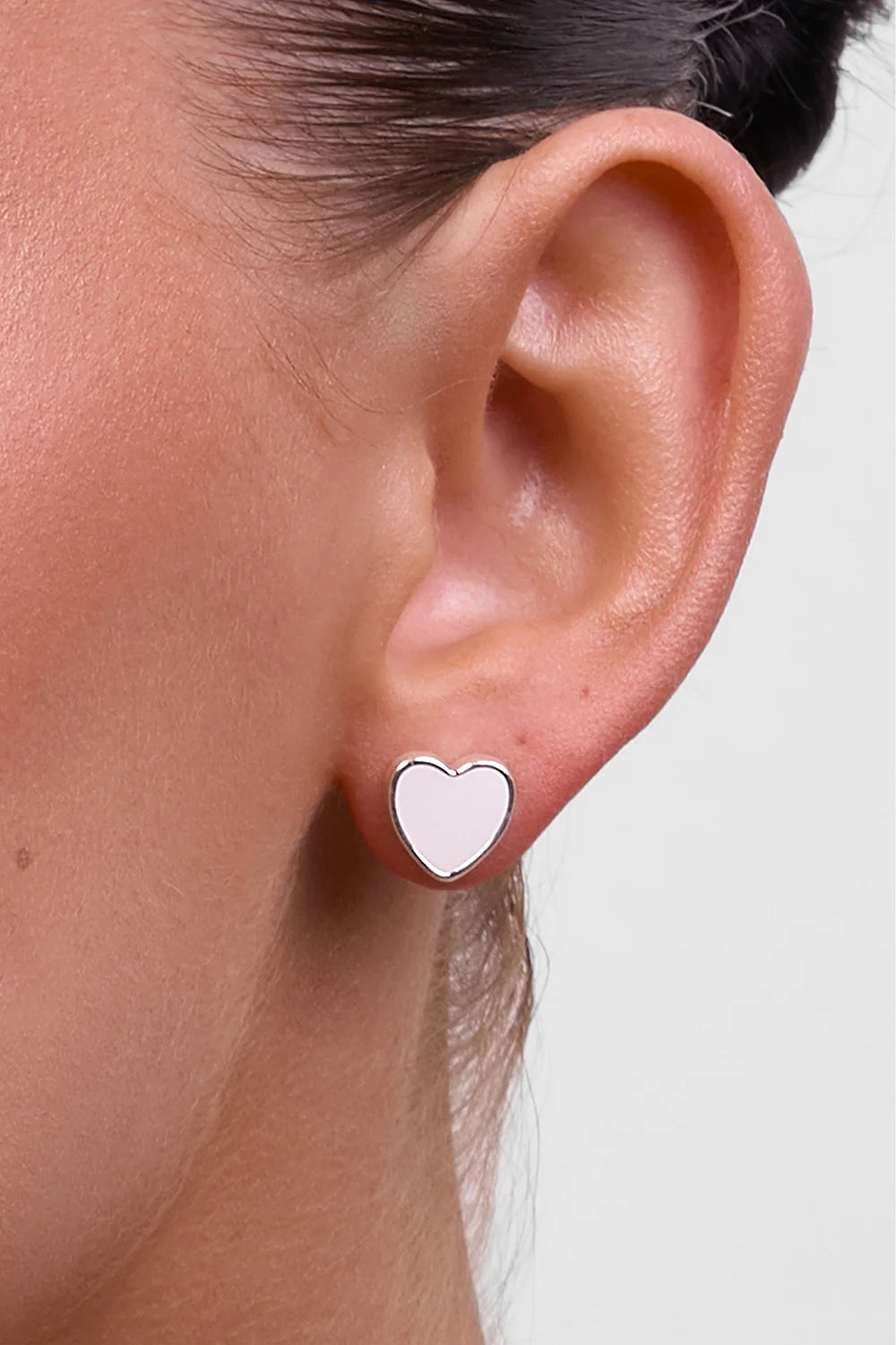 LIBERTE Myra Silver Heart Stud