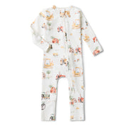 SNUGGLE HUNNY Diggers & Tractors Organic Convertible Romper