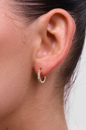 Liberte piccolo dolce gold huggie earring