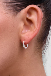 Liberte piccolo dolce silver huggie earring