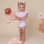 SNUGGLE HUNNY Cherry Blossom Organic Short Sleeve Bodysuit