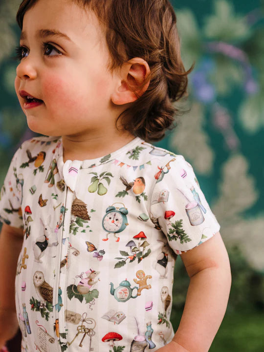 FLEUR HARRIS ‘Mini Magic’ Timeless Shorty Coveralls - Moss