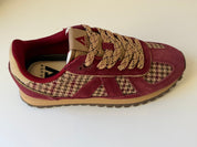 ASFVLT Wine/Tan Herringbone Sneakers