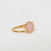 Love Lunamei Calming Ring Rose Quartz Gold
