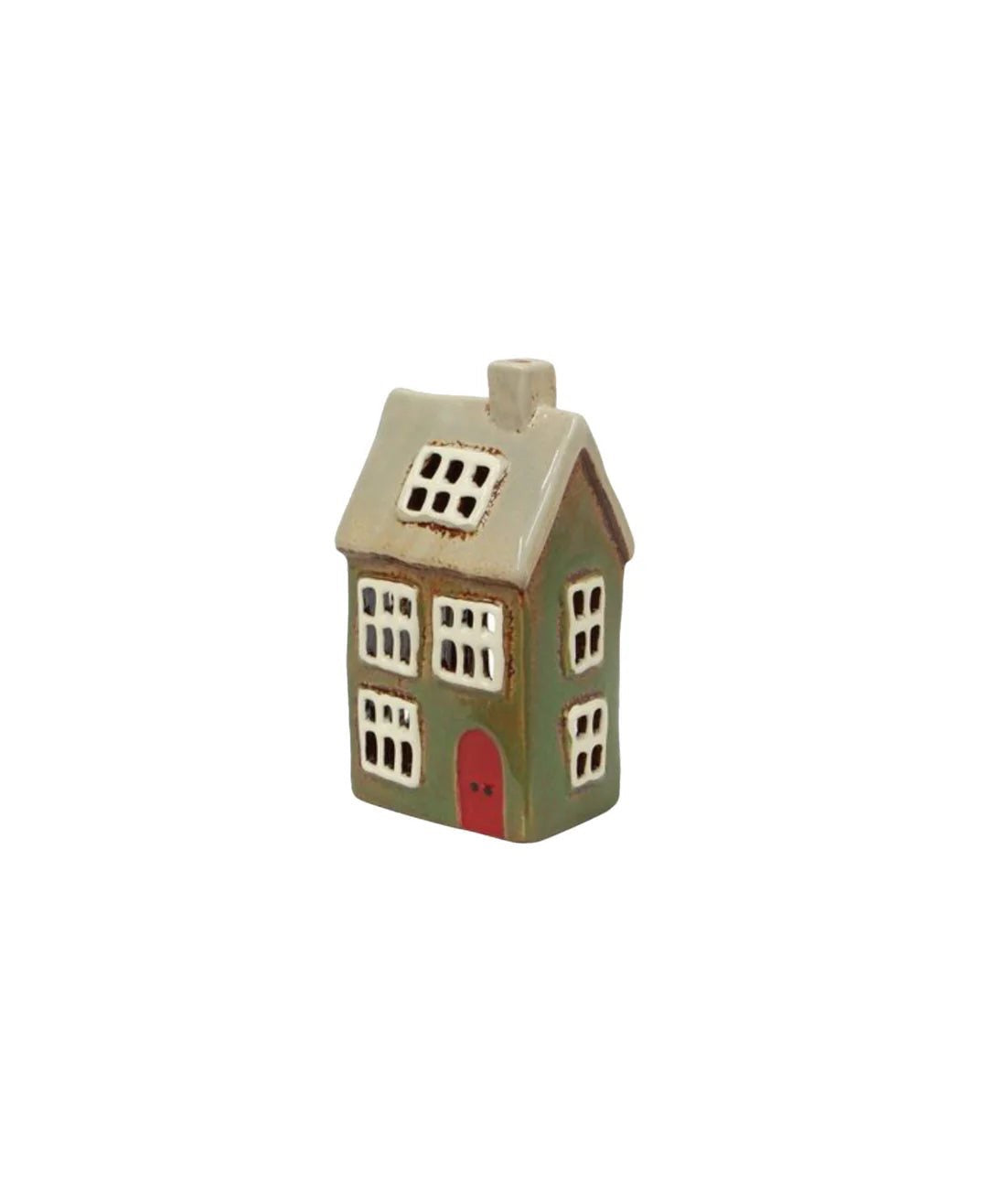 FRENCH COUNTRY Alsace Tea Light House Christmas Green
