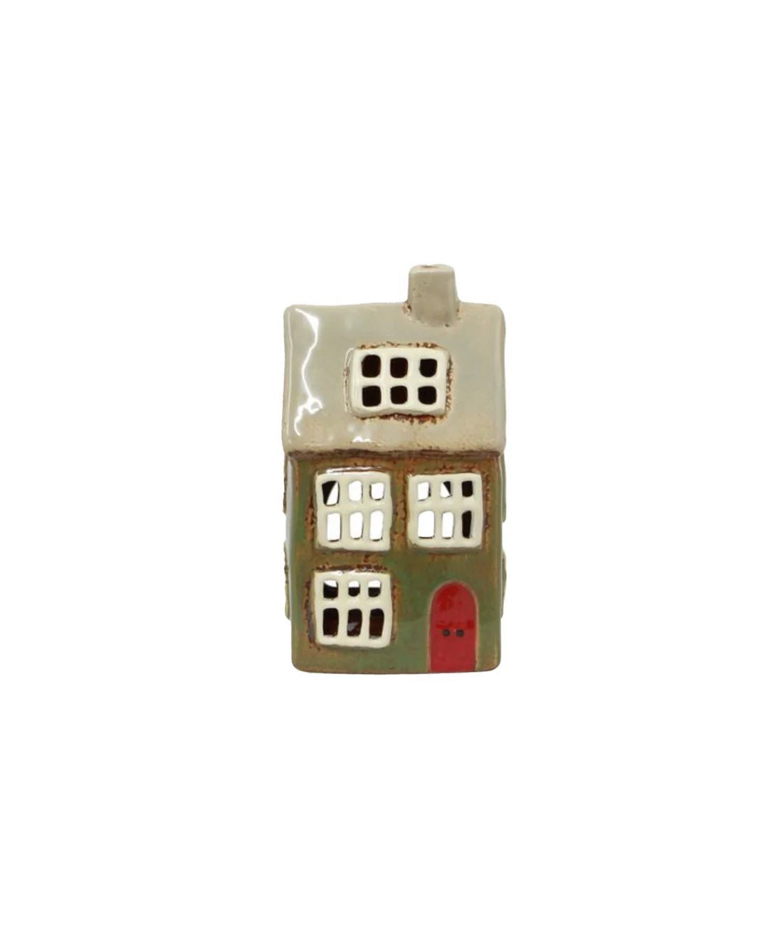 FRENCH COUNTRY Alsace Tea Light House Christmas Green