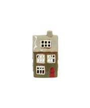 FRENCH COUNTRY Alsace Tea Light House Christmas Green
