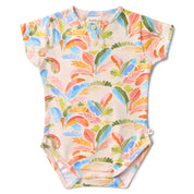 SNUGGLE HUNNY Summer Palm Short Sleeve Organic Bodysuit