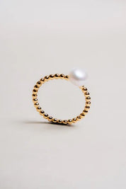 LIBERTE Cove Gold Pearl Ring