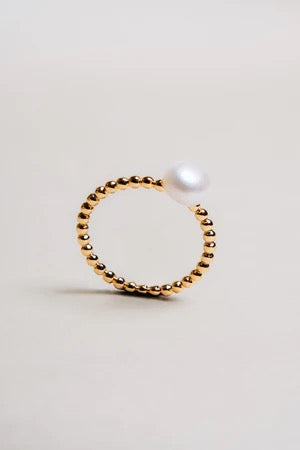 LIBERTE Cove Gold Pearl Ring