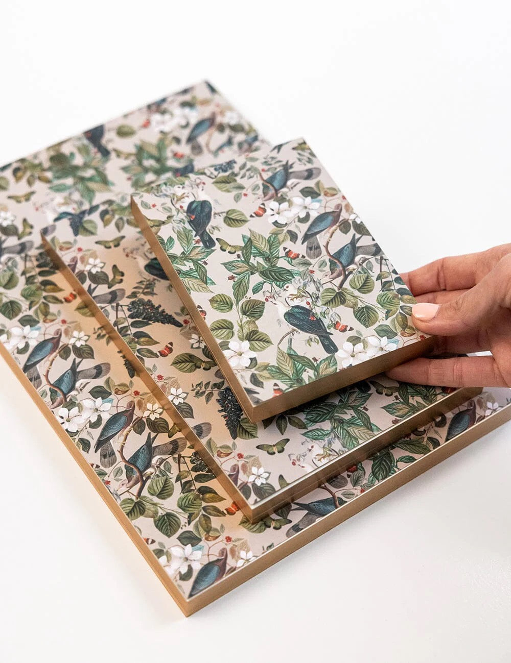 BESPOKE LETTERPRESS Botanical Grove Desktop Notepad Jotter Mini
