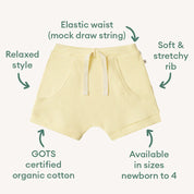 SNUGGLE HUNNY Sunlight Organic Shorts