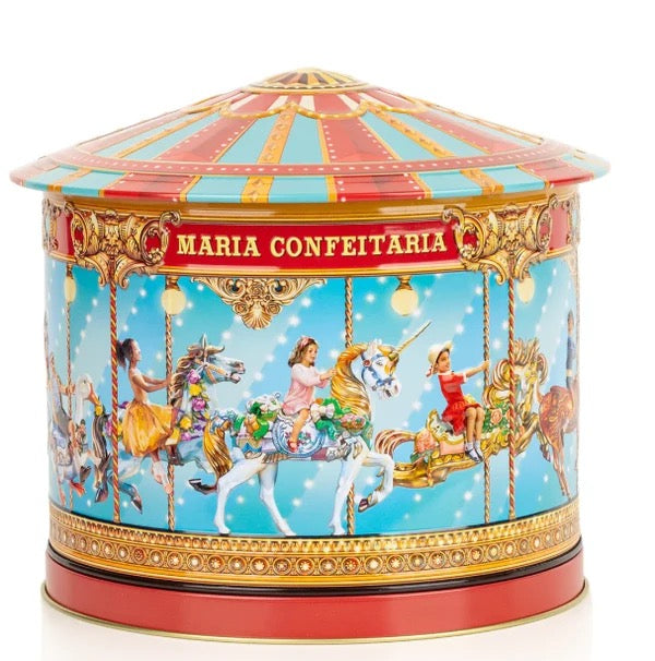 Maria Confeitaria Musical Carousel Tin with Bonbons 250g