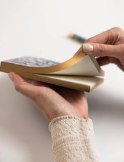 BESPOKE LETTERPRESS Ivory Garden  Desktop Notepad Jotter Mini