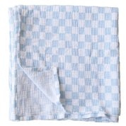 Alimrose Muslin Swaddle Blue Check