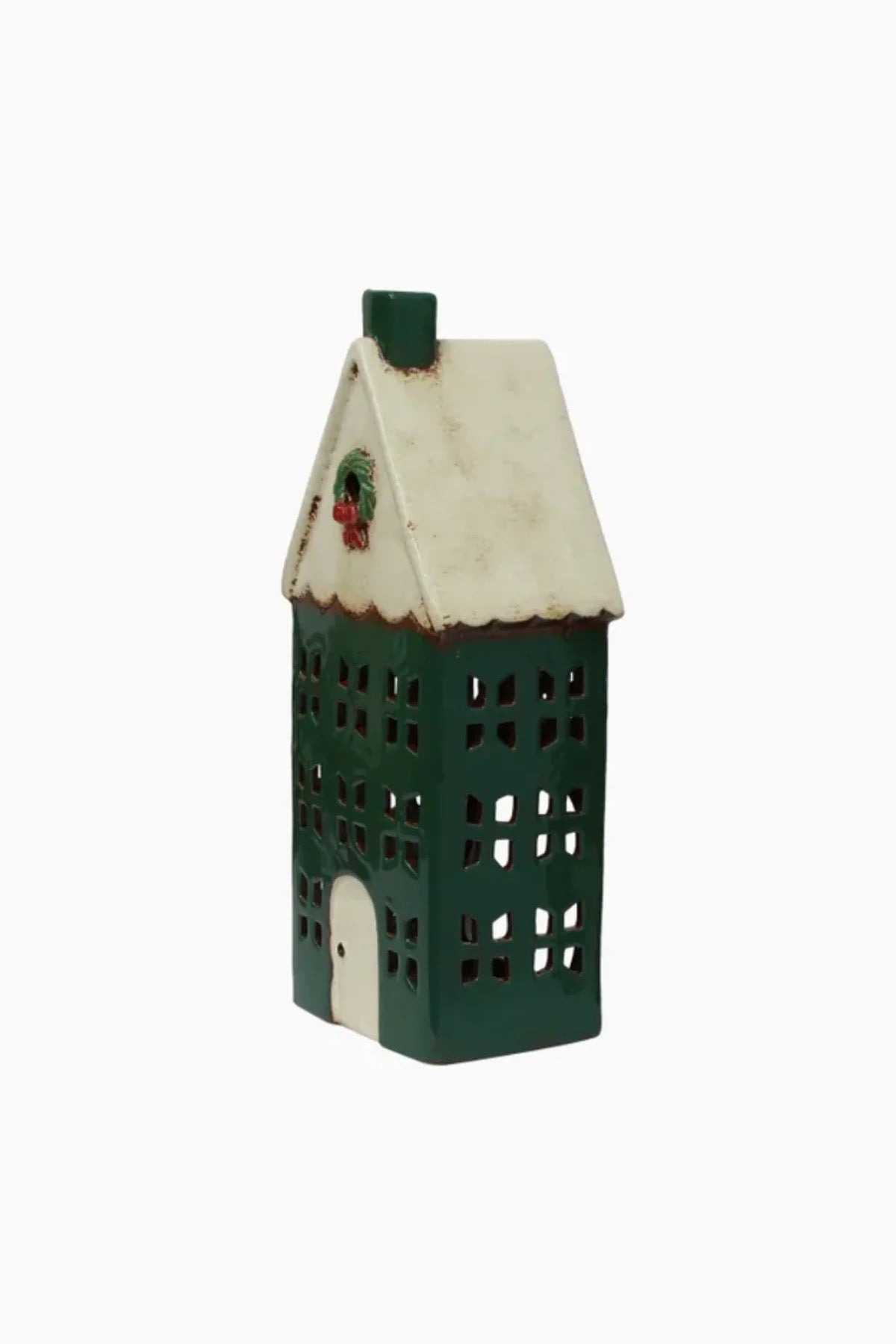 FRENCH COUNTRY Christmas Tea Light House With Wreath