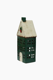 FRENCH COUNTRY Christmas Tea Light House With Wreath