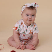 SNUGGLE HUNNY Prancer & Friends Short Sleeve Organic Bodysuit