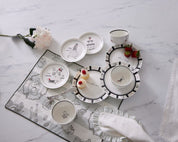 Bistro Blanc Petite Plate 3 Asst Designs
