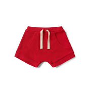 SNUGGLE HUNNY Red Organic Shorts