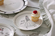 Bistro Blanc Petite Plate 3 Asst Designs