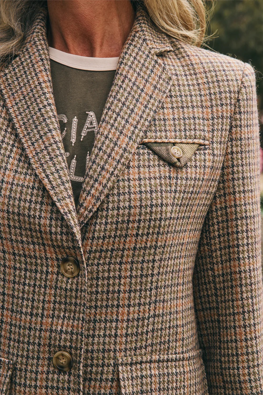 Kingsley Brown Tartan Houndstooth Jacket
