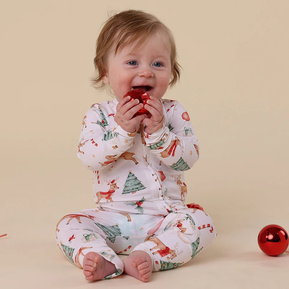 SNUGGLE HUNNY Prancer & Friends Organic Snugglesuit Convertible Romper