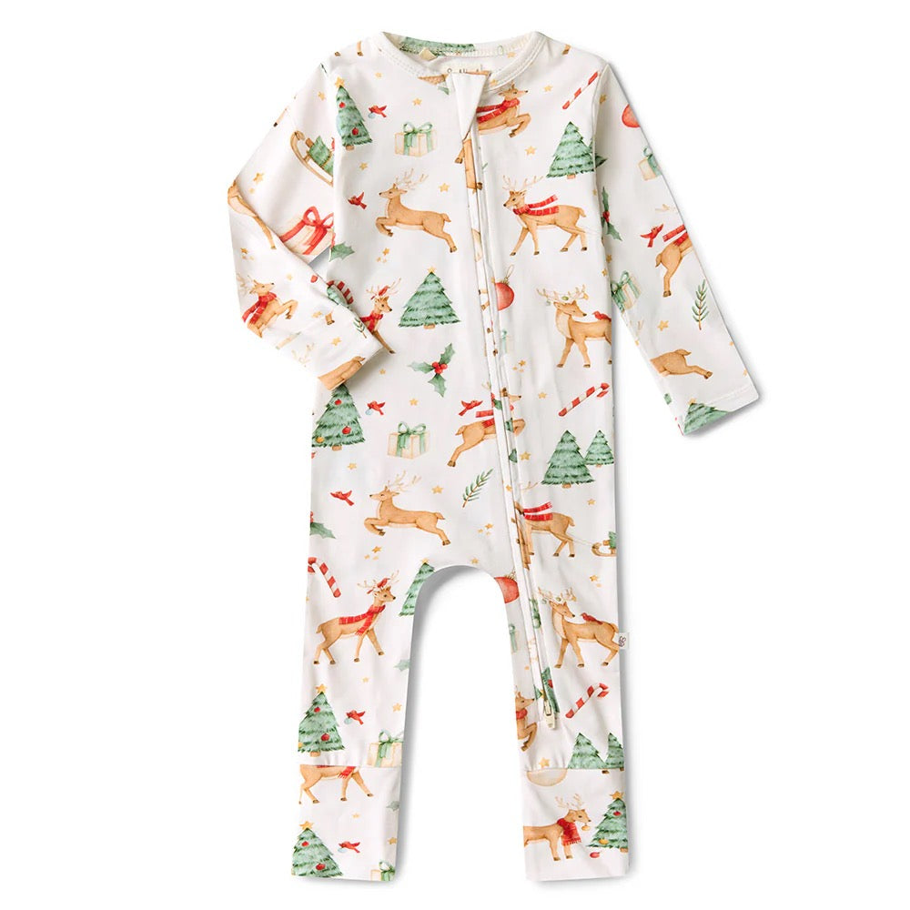 SNUGGLE HUNNY Prancer & Friends Organic Snugglesuit Convertible Romper
