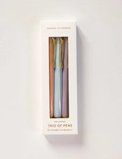 Bespoke Letterpress Pastel Trio of Pens
