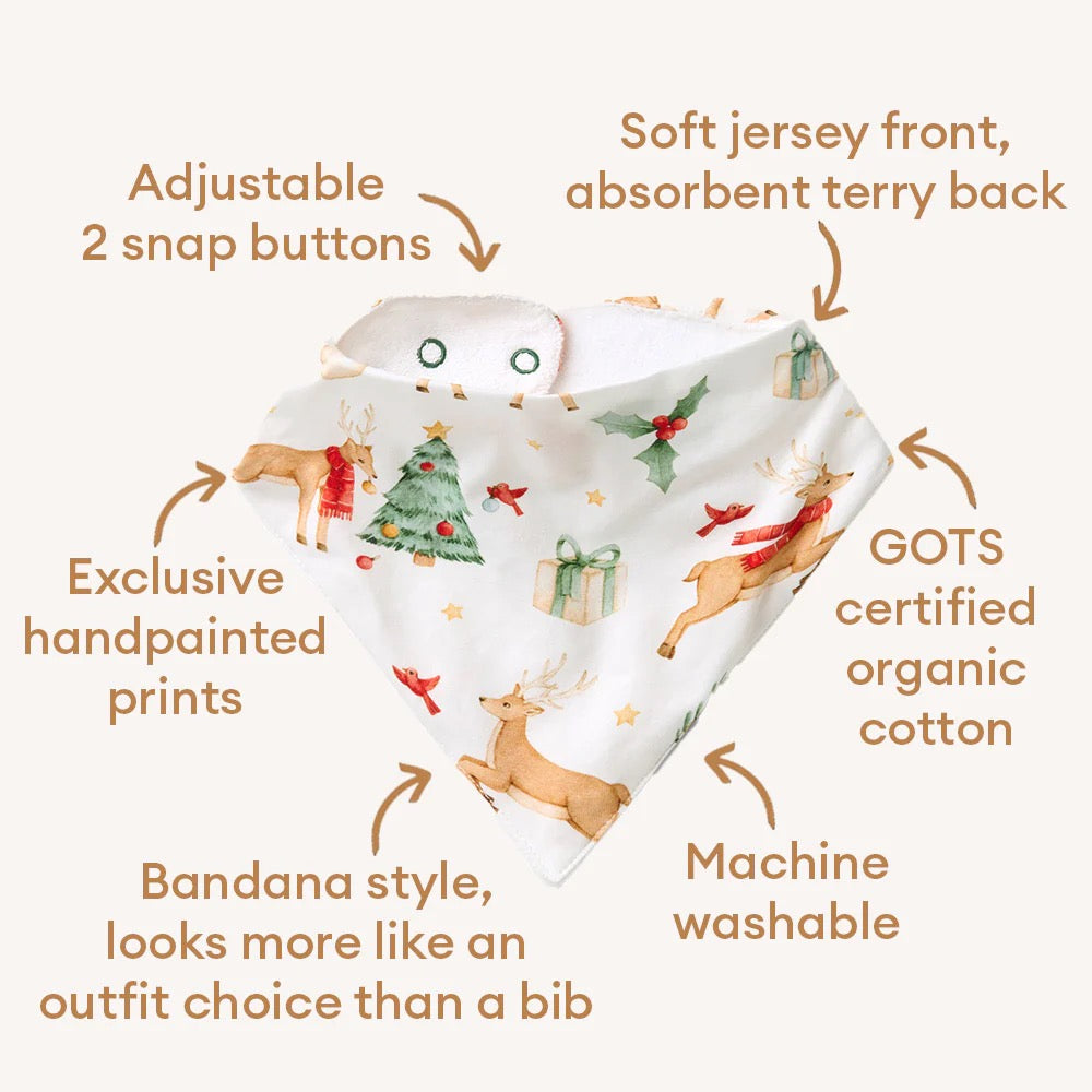 SNUGGLE HUNNY Prancer & Friends Organic Dribble Bib