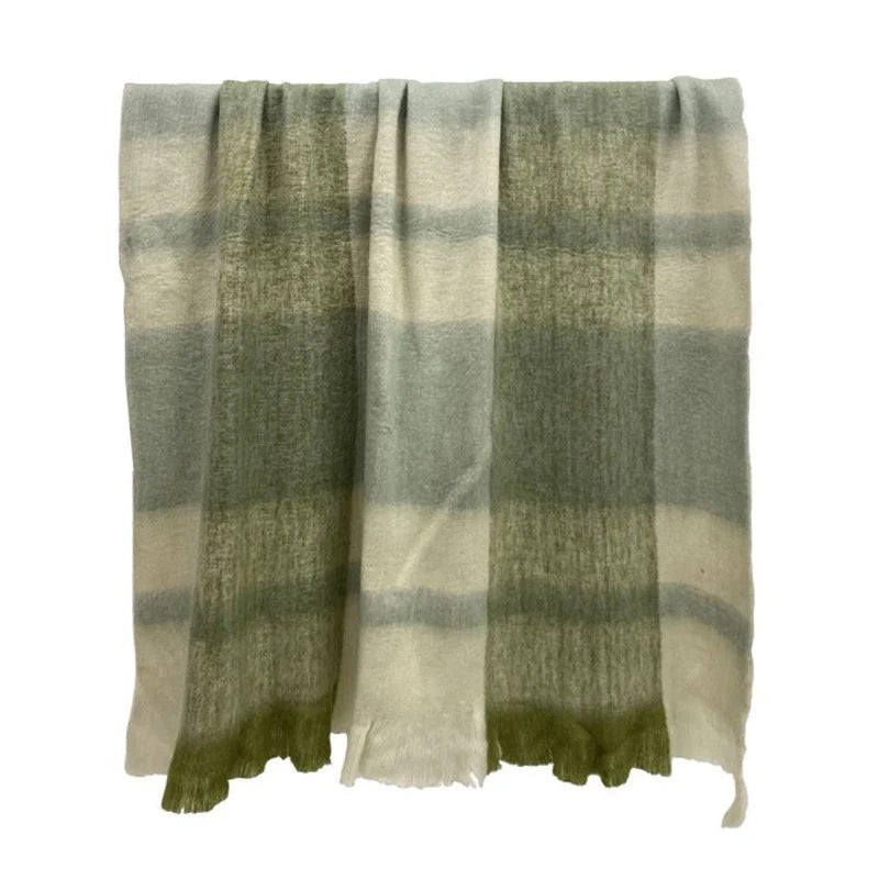 Watson Wool Blend Throw Blue/Green