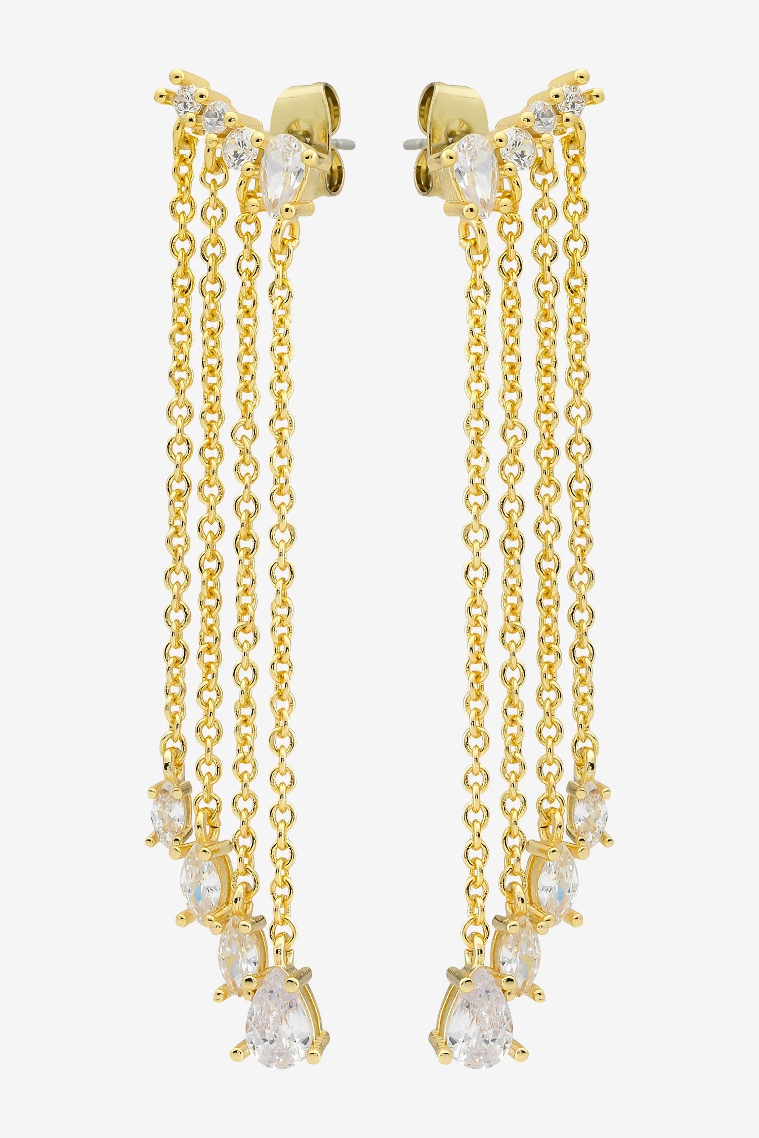 Greer Gold Multi Drop Earrings