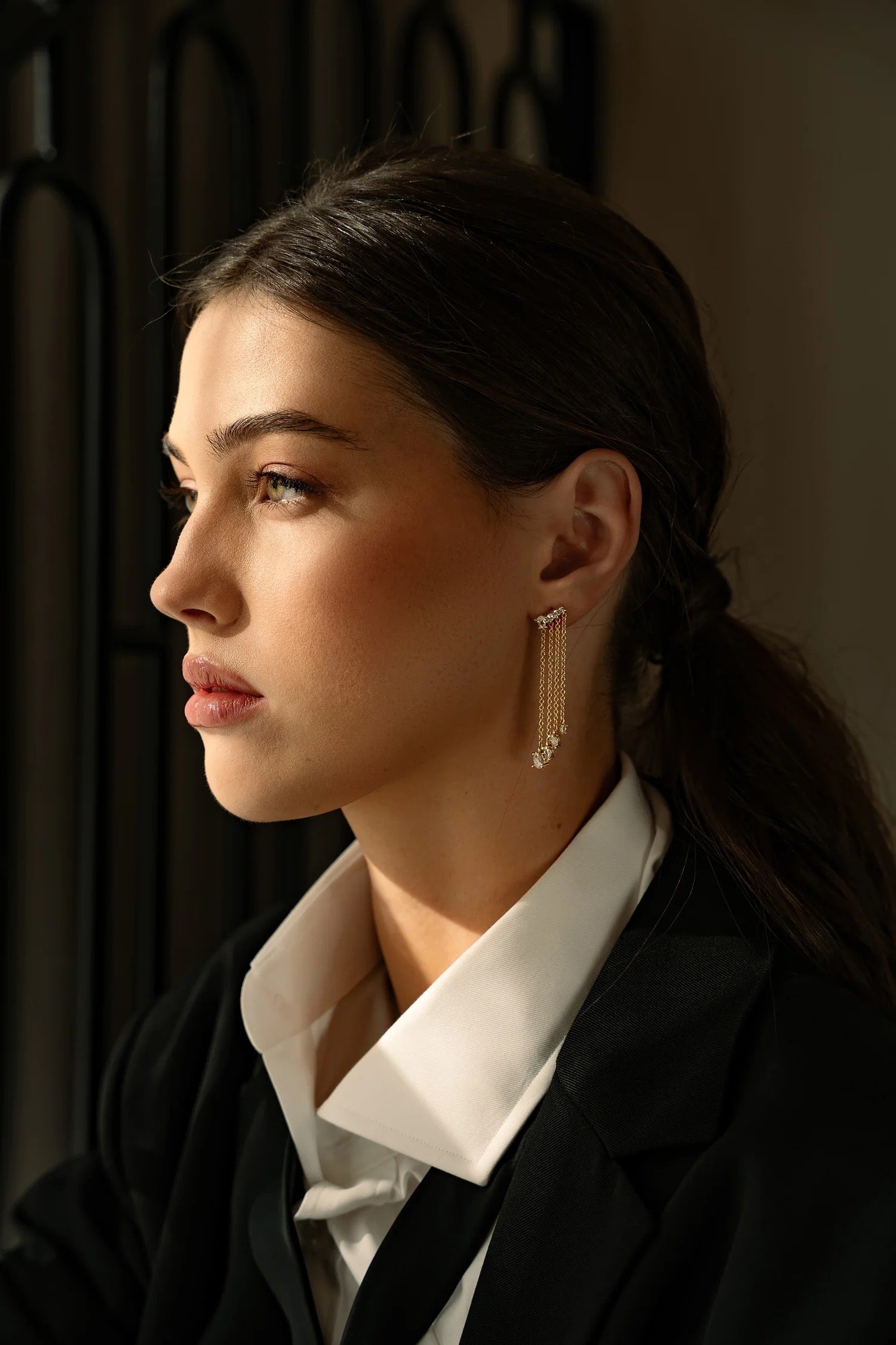 Greer Gold Multi Drop Earrings