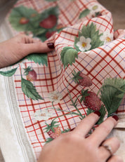 Strawberry Linen Tea Towel