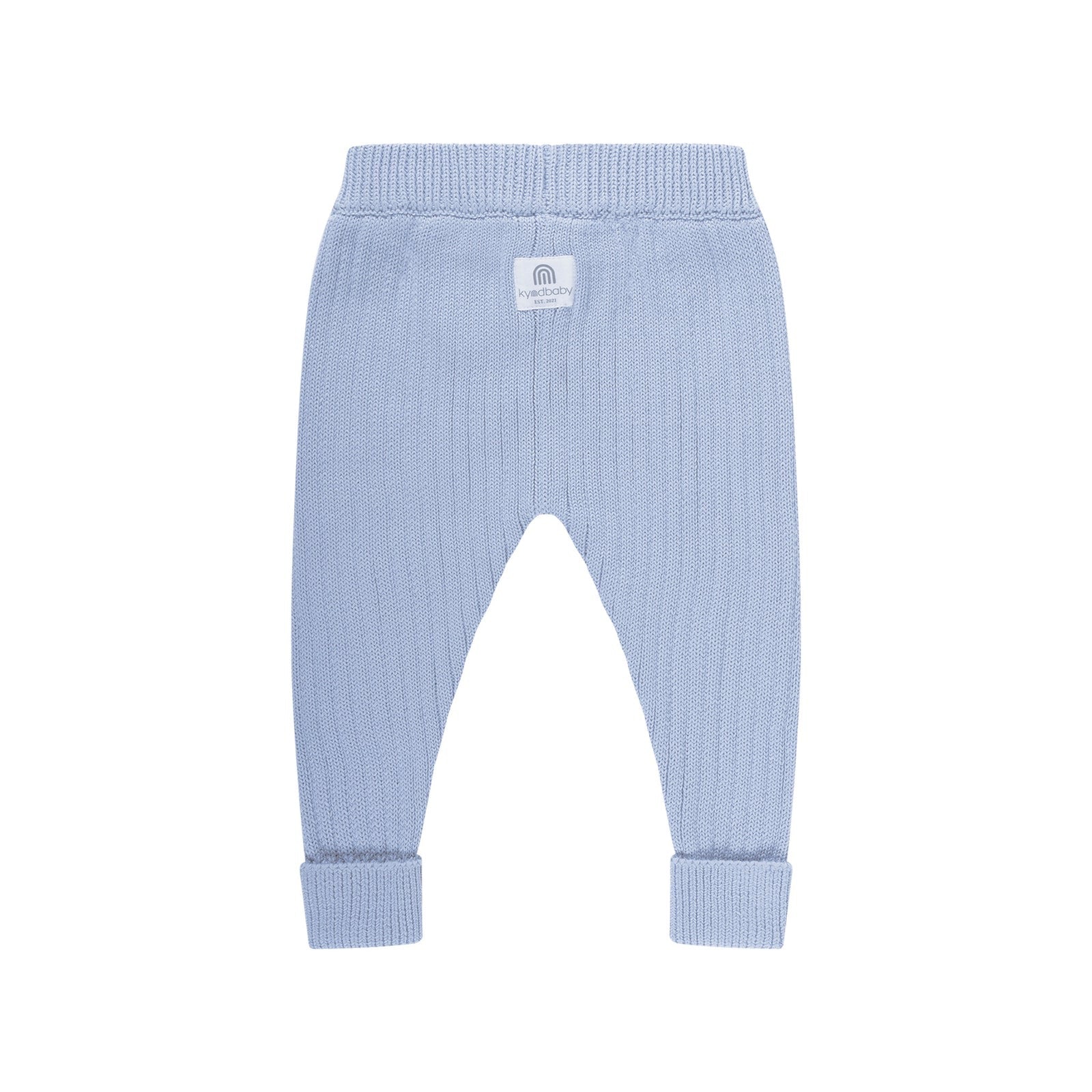Chunky Rib Knit Pant Sky Blue