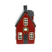 Alsace Tea Light House Cottage Red with Wreath