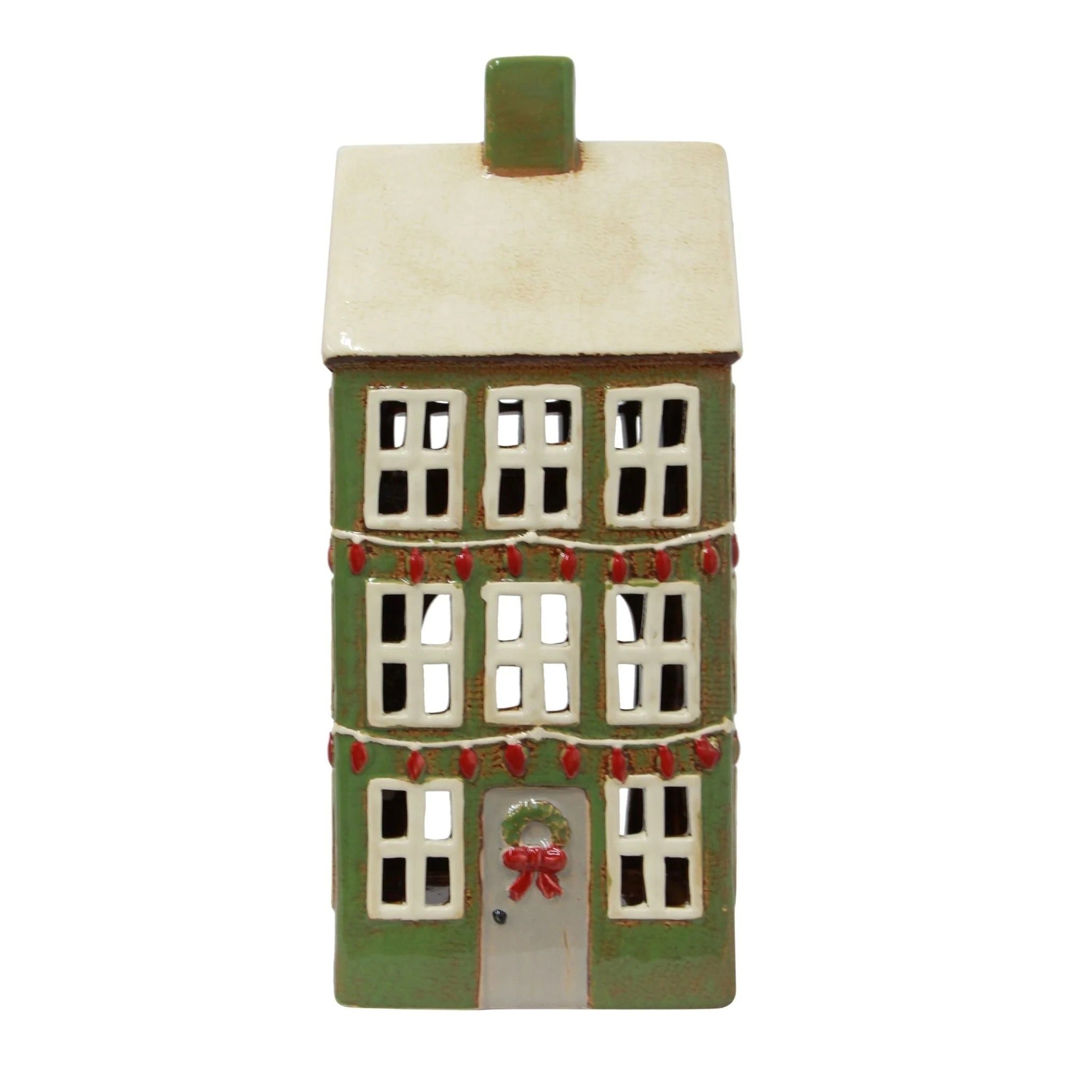 Alsace Tea Light Grande Chalet Christmas Green