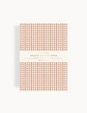 Bespoke Letterpress Primrose Gingham Notepad Desktop Jotter