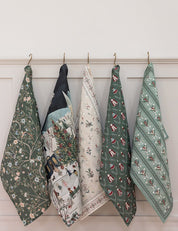 BESPOKE LETTERPRESS The Xmas Village Tea Towel