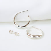 Love Lunamei Inca hoops in silver