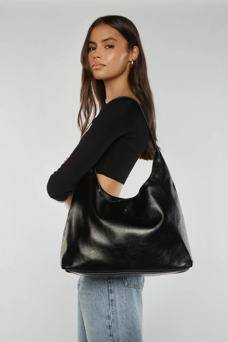 Jami Tote Black Crinkle