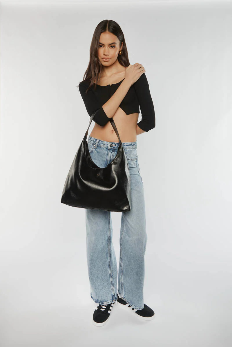 Jami Tote Black Crinkle