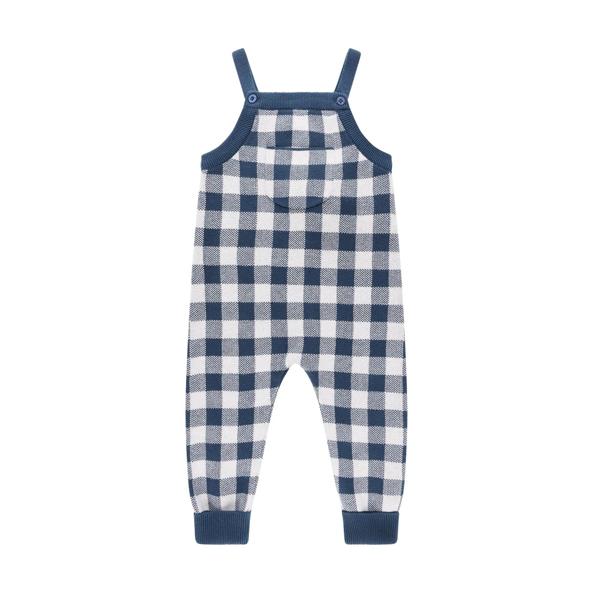KYND BABY Navy Gingham Overalls