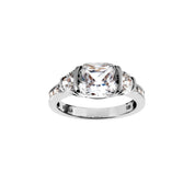 Sybella Lillian Rhodium Cubic Zirconia Dress Ring Sz 8