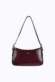 Lilu Shoulder Bag - Berry Croc Gold