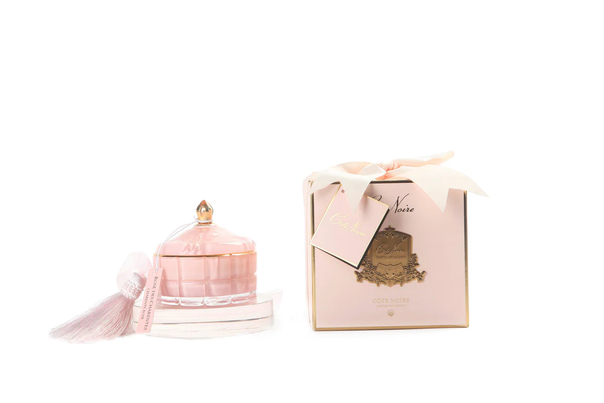 COTE NOIRE Art Deco Candle Pink - Pink Champagne