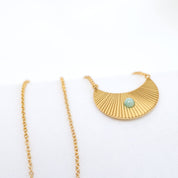 Love Lunamei Moonbeams Necklace Gold Green Amazonite